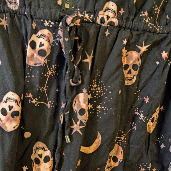 Torrid Black Dress with Pink Celestial Skull Pattern 2 Sleeveless - Picture 3 of 10